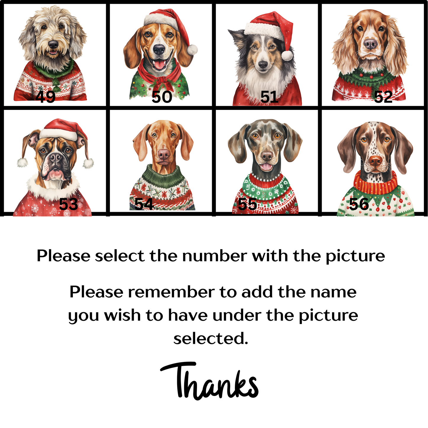 Dog Christmas Card 56 designs