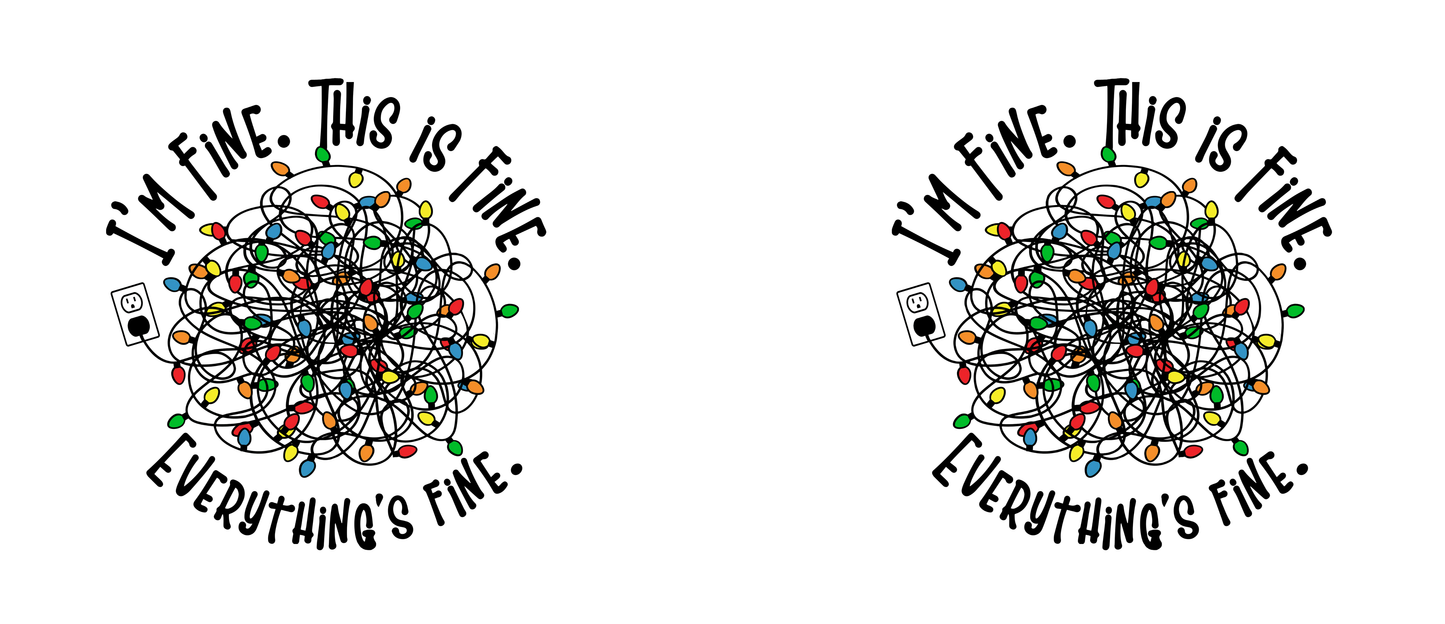 Christmas lights I'm Fine Mug