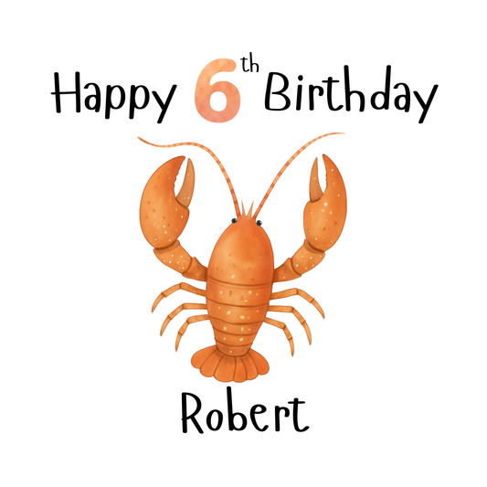 Lobster Personalised Age Card