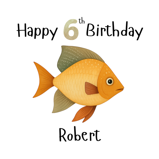 Fish Personalised Age Card 2