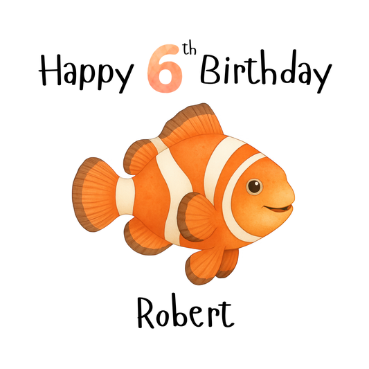Nemo Fish Personalised Age Card