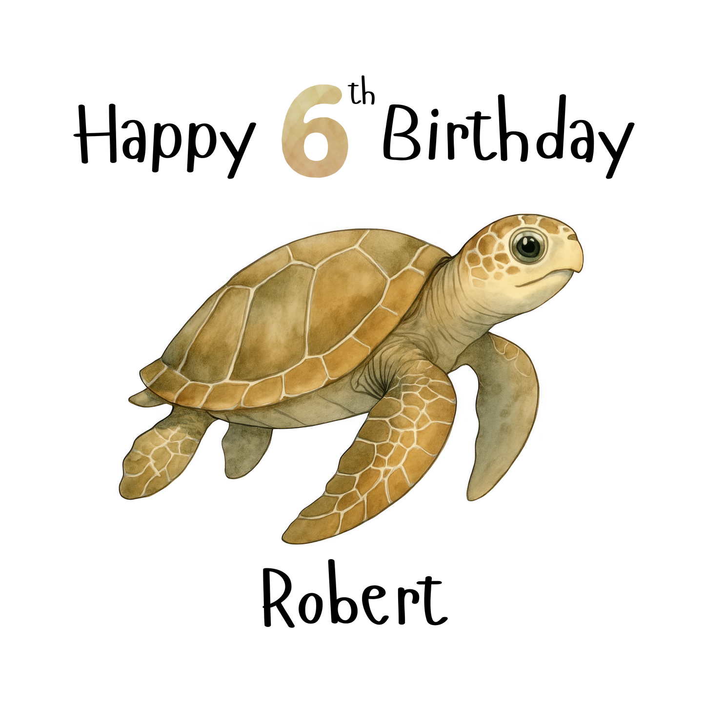 Turtle Personalised Age Card 1