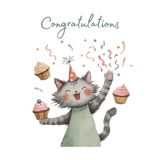 Congratulations Cat Card