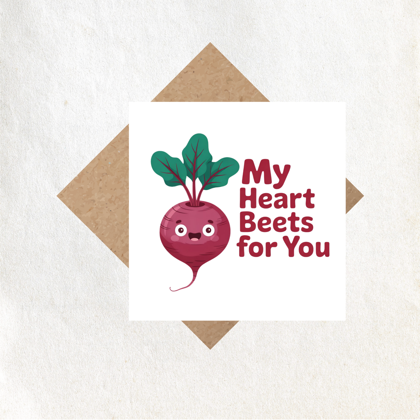 Valentines My Heart Beets For You Card