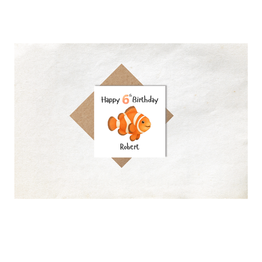 Nemo Fish Personalised Age Card