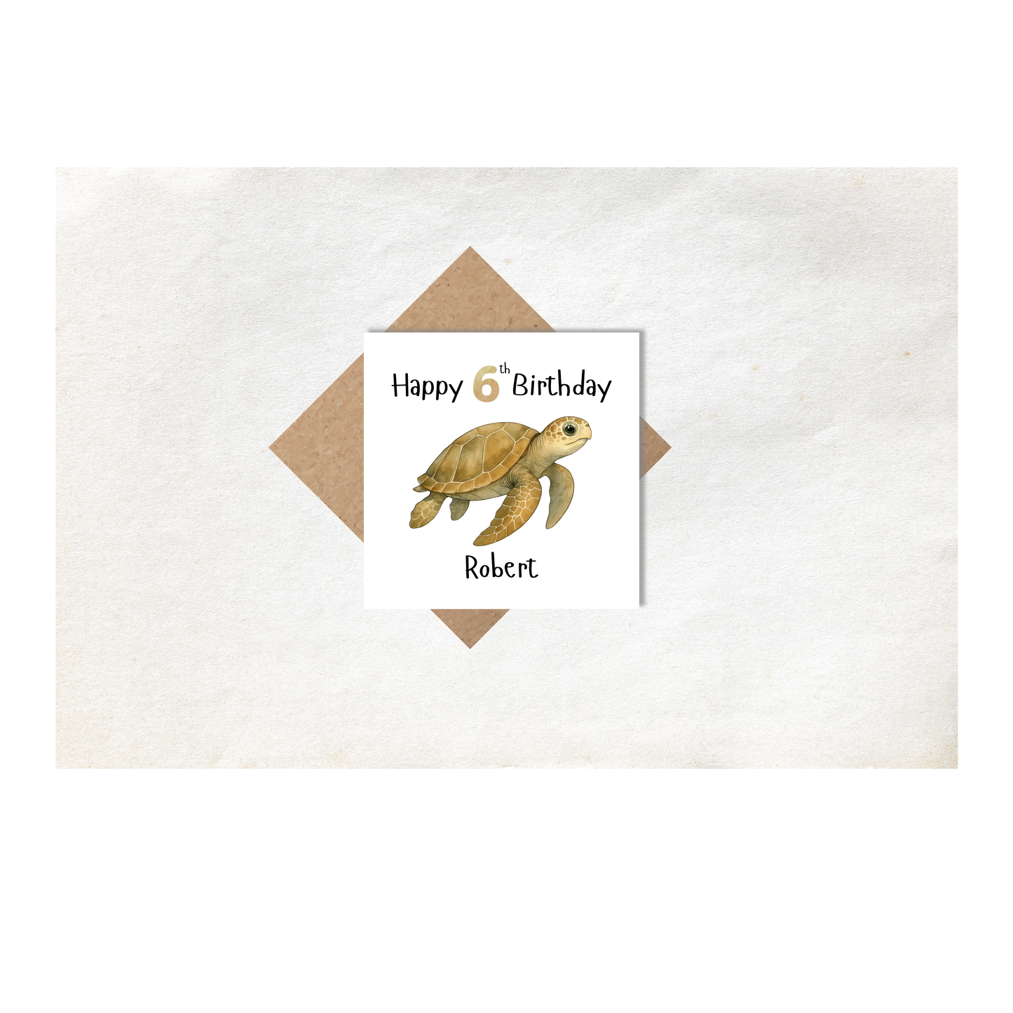 Turtle Personalised Age Card 1