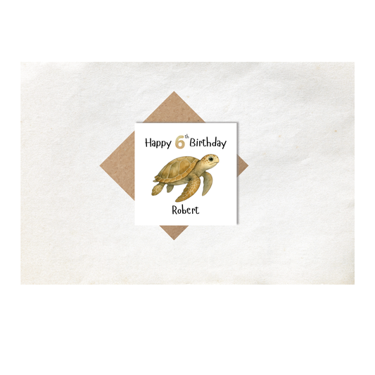 Turtle Personalised Age Card 1
