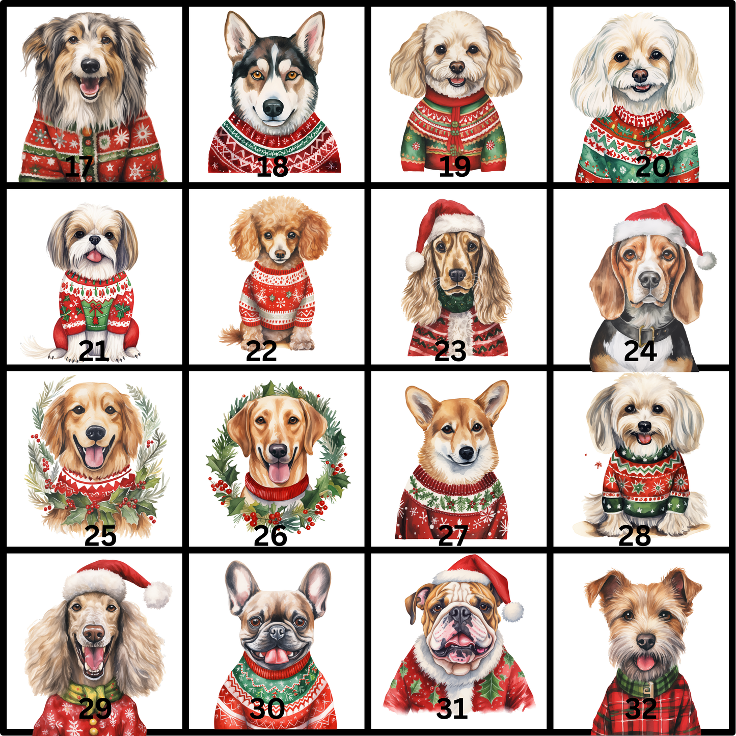 Dog Christmas Card 56 designs