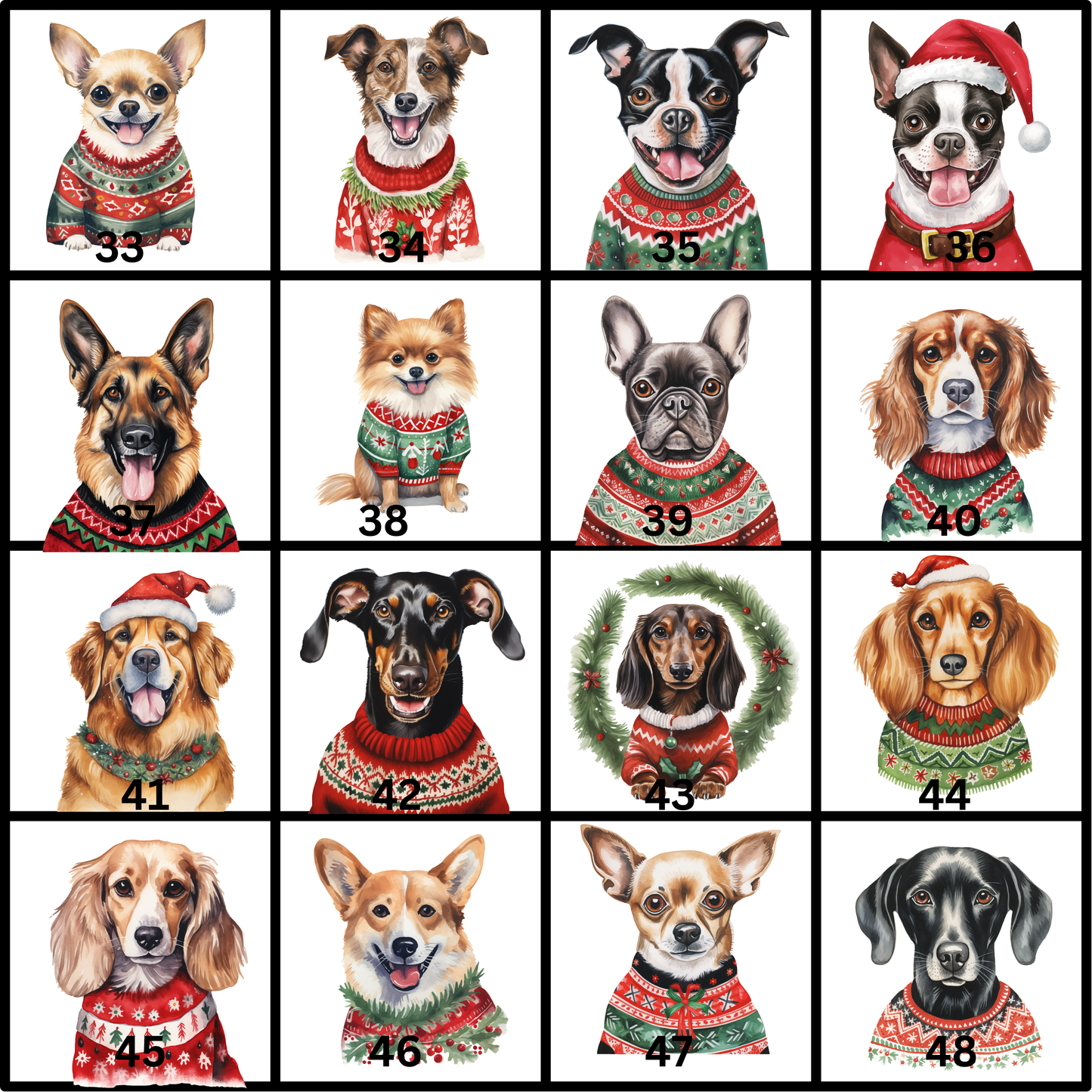 Dog Christmas Card 56 designs