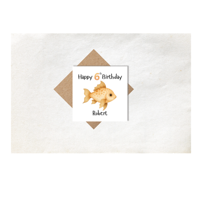 Fish Personalised Age Card 1