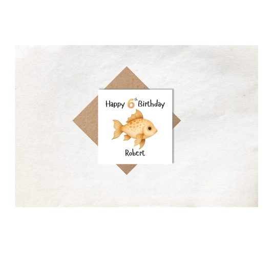 Fish Personalised Age Card 1