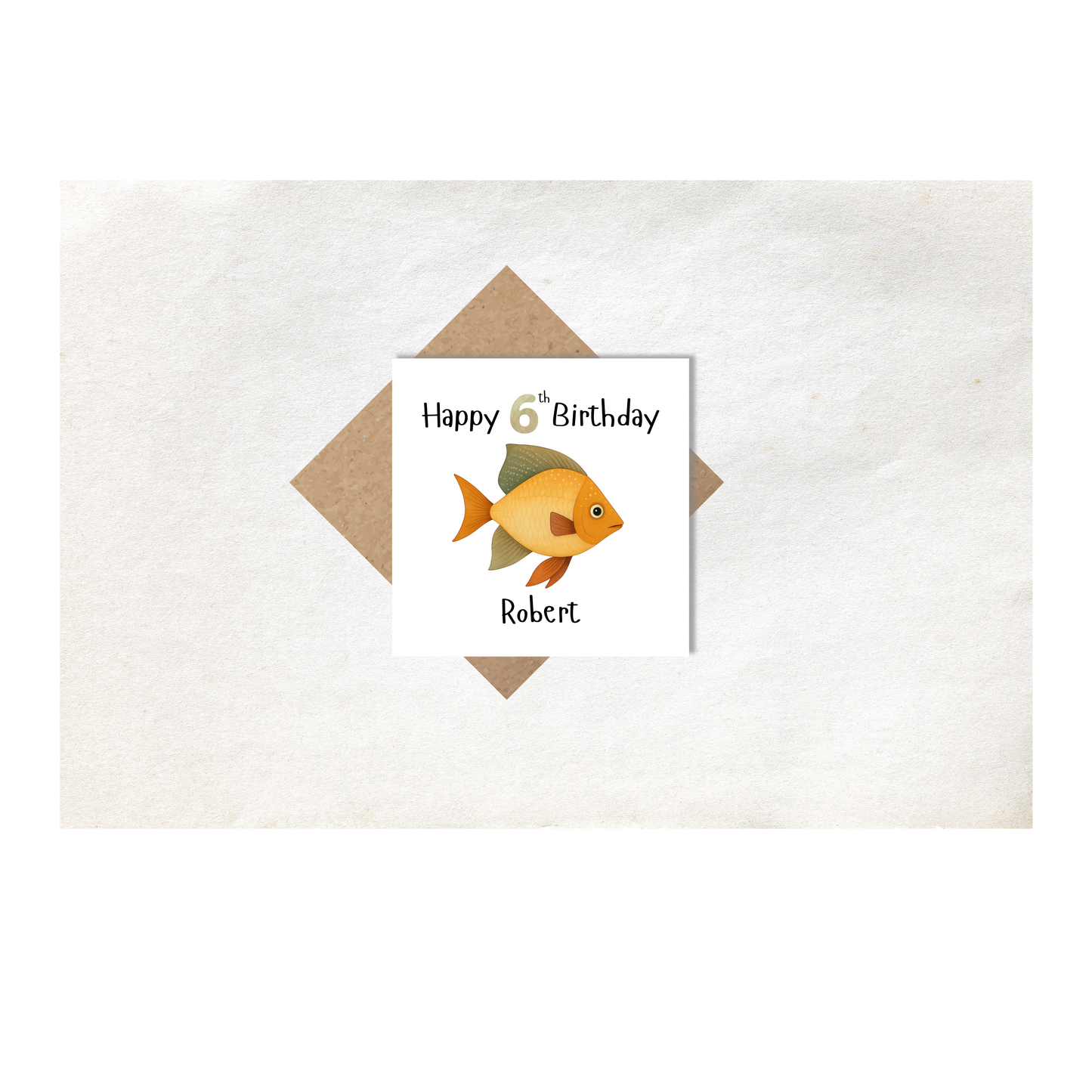 Fish Personalised Age Card 2