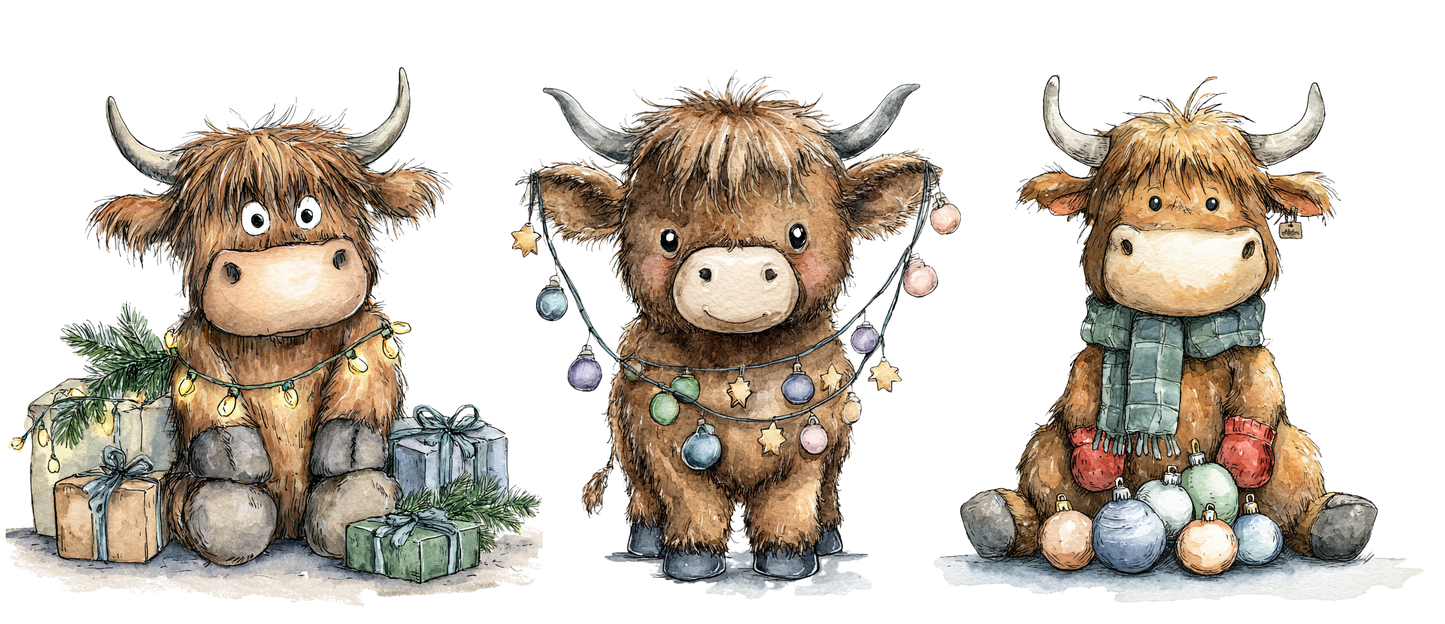 Highland Cow Christmas Mug 2