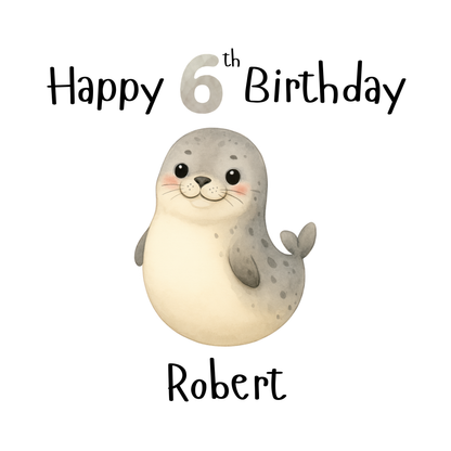 Seal Personalised Age Card 2