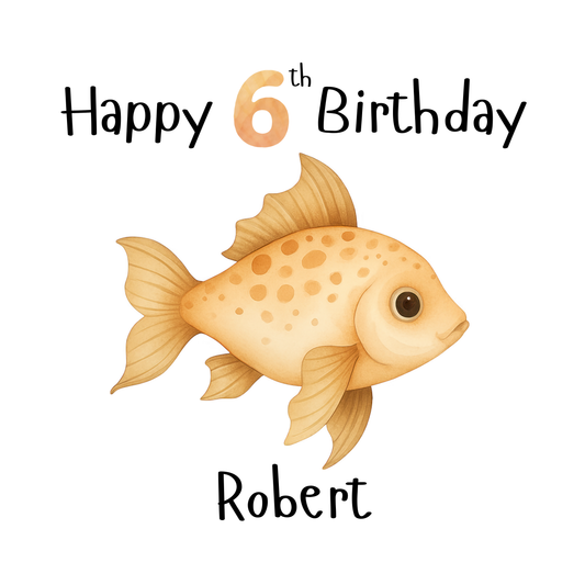 Fish Personalised Age Card 1