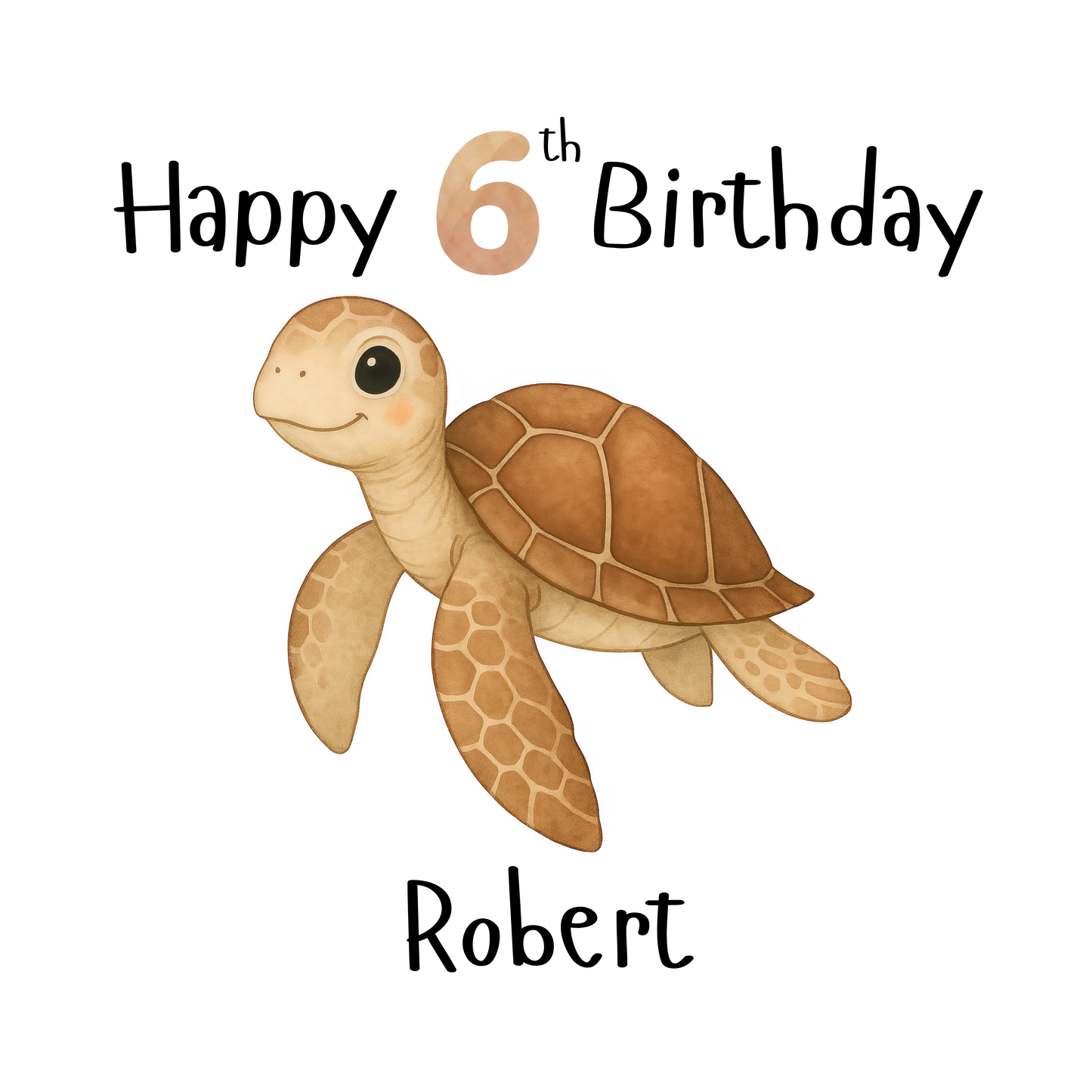 Turtle Personalised Age Card 2