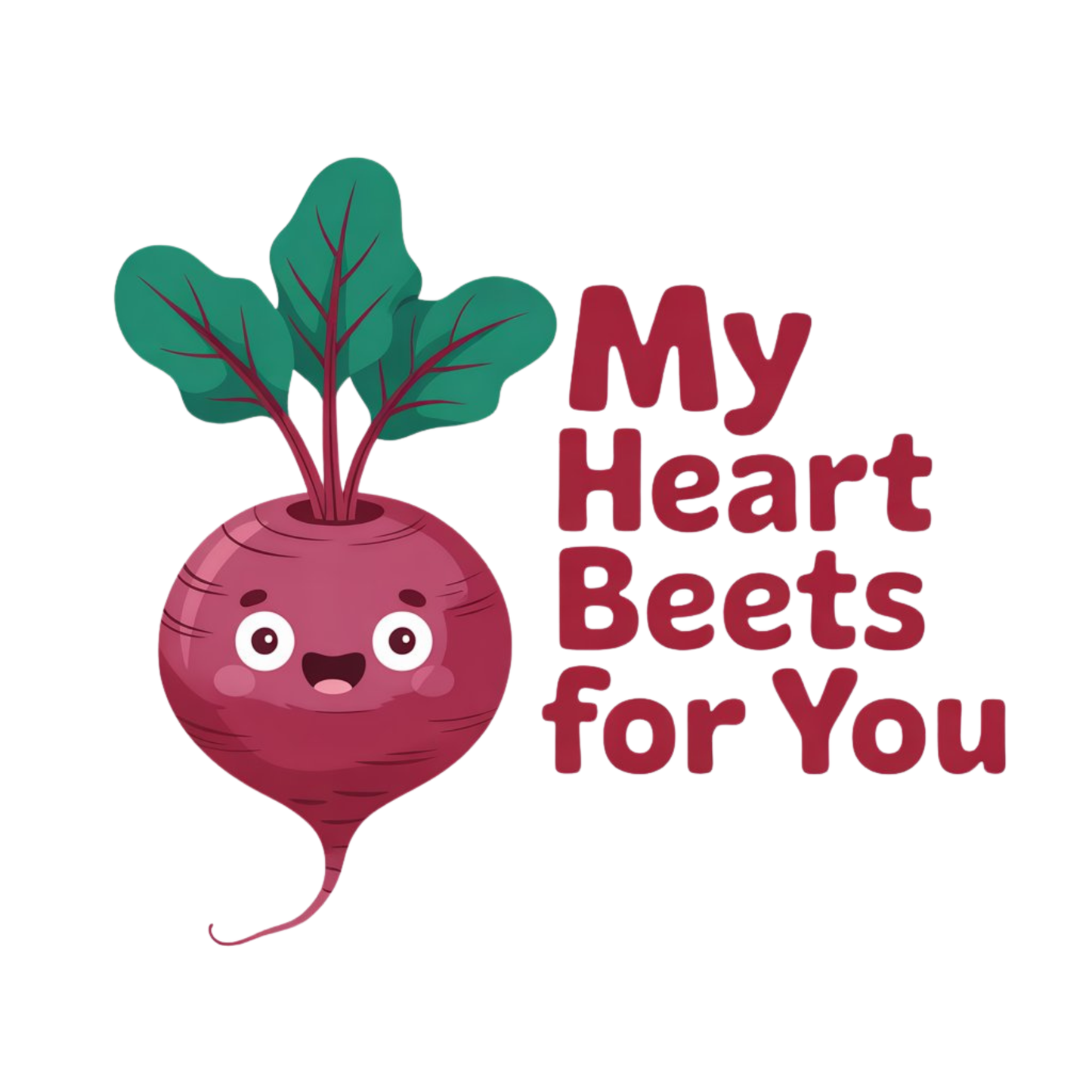 Valentines My Heart Beets For You Card