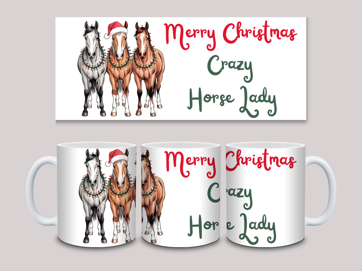 Crazy Horse Lady Christmas Mug