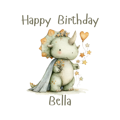 Dinosaur Hearts Birthday Card