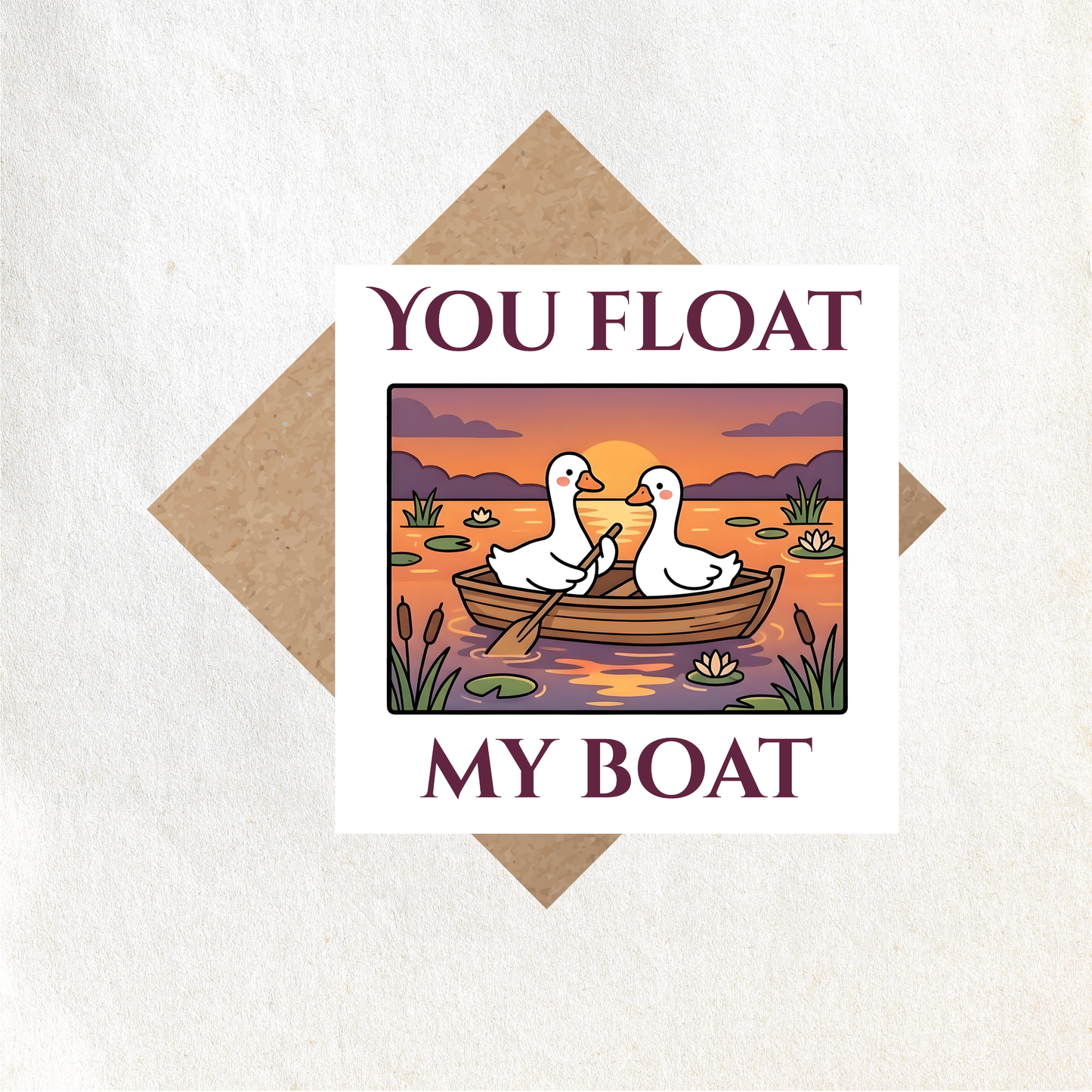 Valentines you float my boat card
